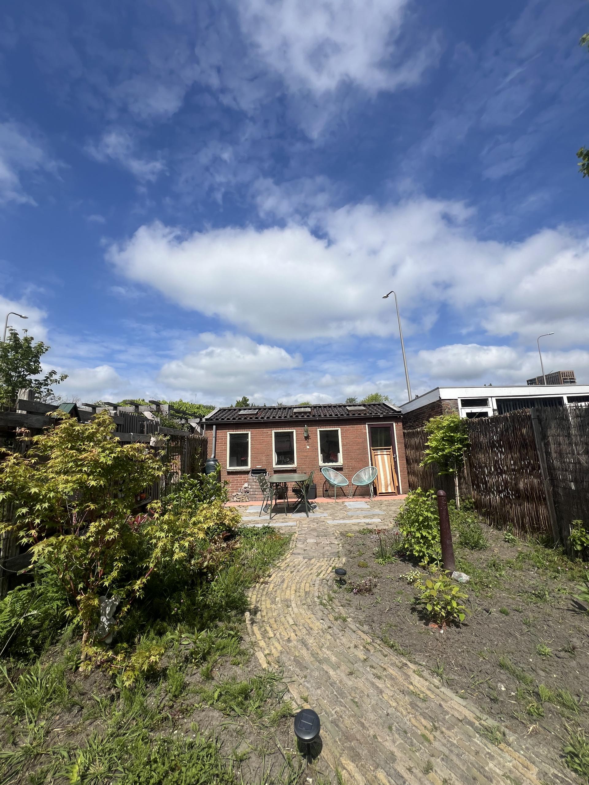 Klassieke bestrating in binnenstad tuin Horn aangelegd door hovenier met kennis van Friese geeltjes